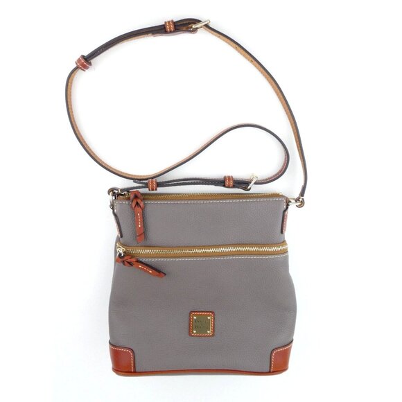 Dooney & Bourke Handbags - Dooney & Bourke Gray Pebble Leather Crossbody Purse